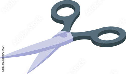 Sharp metal scissors cutting fabric, a tool for dressmaking and tailoring