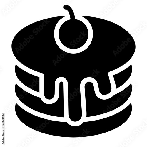 pancakes glyph icon