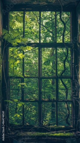 Forest, Trees, Windows wallpaper image - generative ai