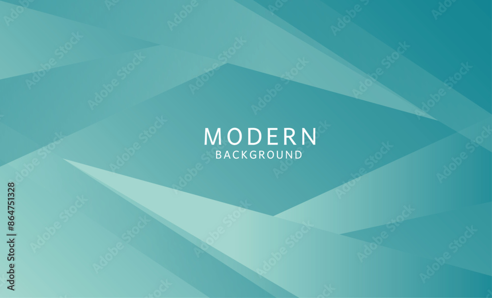 Modern soft sea green background with abstact geometric overlay layers and line