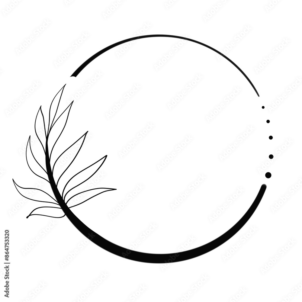 Black circle frame. Black circle frame.