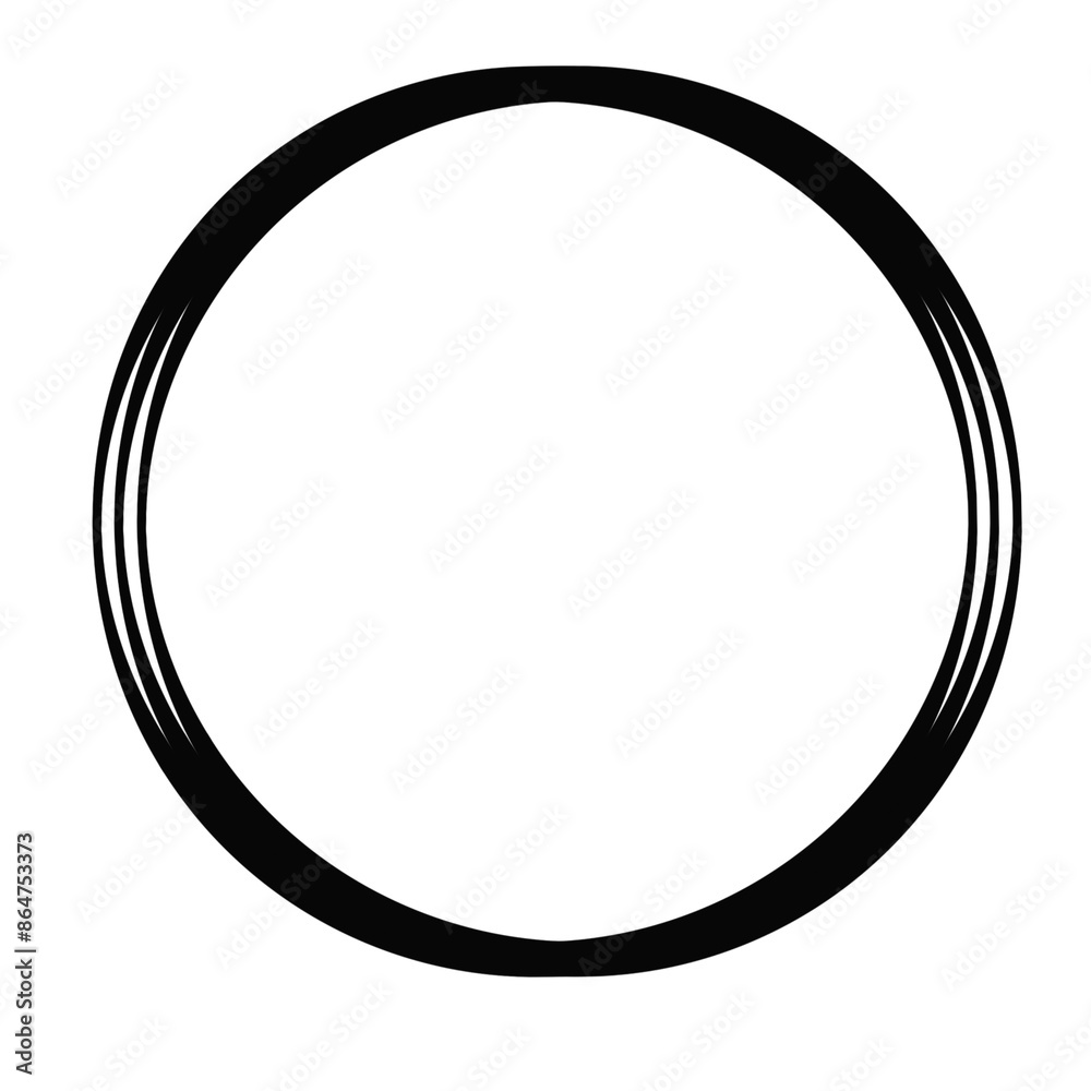 Black circle frame. Black circle frame.