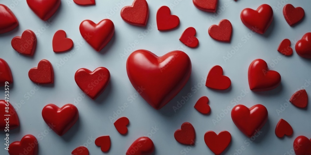 red Heart shapes for valentines day background. red Heart shapes for valentines day background.