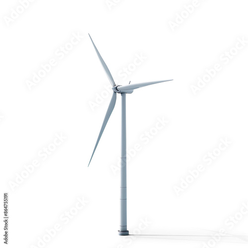 Wind Turbines Harnessing Wind Power on a Transparent Background  © Mahananda