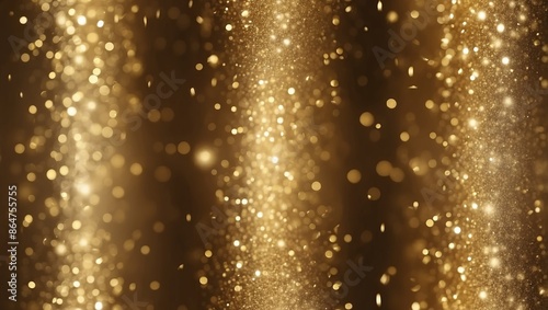 Blurred abstract soft gold background with luxurious glittering light for various festive decorations golden bokeh abstract background. © DEER FLUFFY