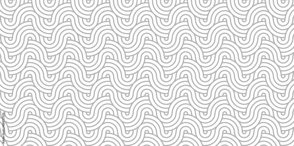 Overlapping Pattern Minimal diamond geometric waves spiral and abstract circle wave line. gray and white seamless tile stripe geometric create retro square line backdrop white pattern background.