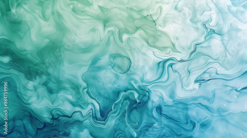 Abstract Teal Watercolor Paint Background
