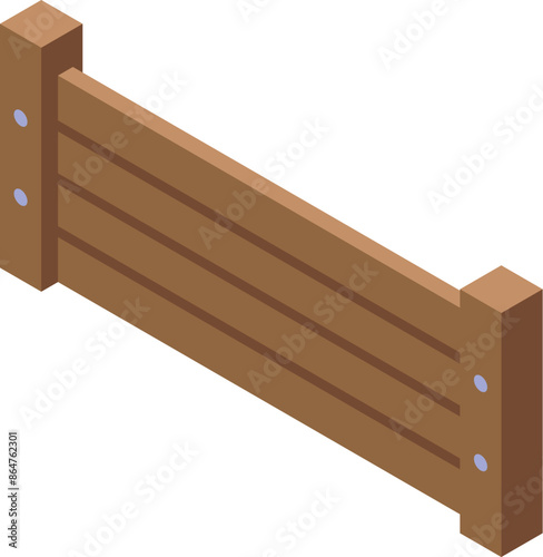 Sturdy wooden fence section providing privacy and security
