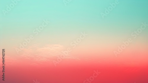 Gradient light crimson to turquoise abstract banner © Yelena