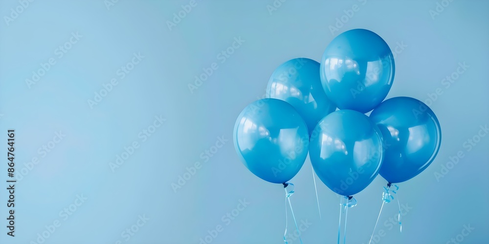 Blue Balloons on a Light Blue Background Ideal for Celebratory Visuals. Concept Celebrate with Blue Balloons, Party Setup Ideas, Balloon Photography, Colorful Backgrounds Blue Balloons on a Light Blue Background Ideal for Celebratory Visuals. Concept Celebrate with Blue Balloons, Party Setup Ideas, Balloon Photography, Colorful Backgrounds