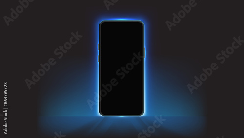 Smartphone Screen Glow. illuminating Mobile Display Designs for Banners, Wallpapers, and Luxury Vouchers