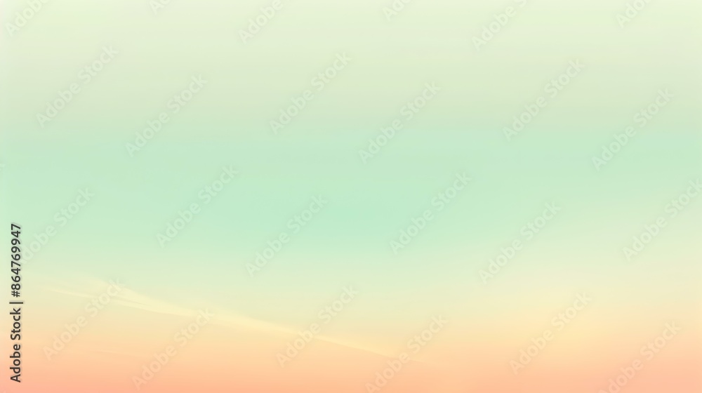 Naklejka premium Gradient light pale green to papaya abstract banner
