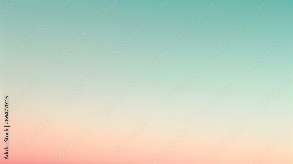 Obraz premium Gradient light pale turquoise to rosy abstract backdrop