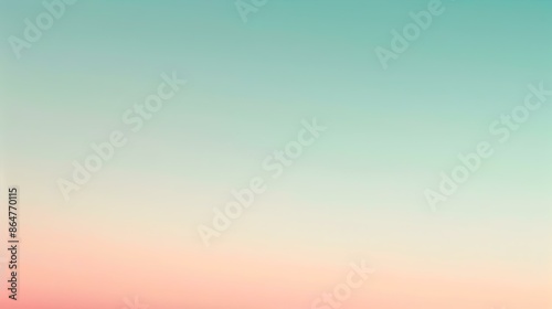 Gradient light pale turquoise to rosy abstract backdrop