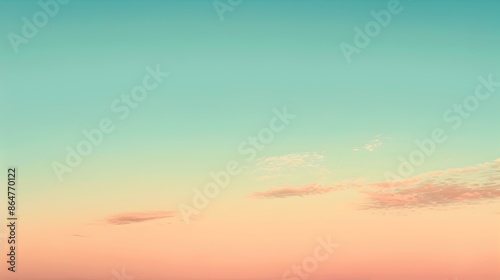 Gradient light pale turquoise to rosy abstract banner