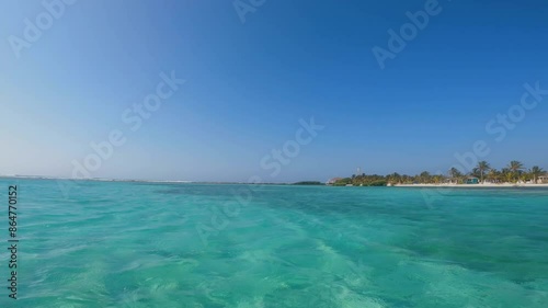 Paradisiac beaches with clear blue water in the Belize Keys photo