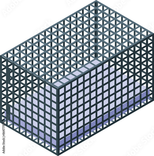 Large animal cage is ready for transporting wild animals or any other animal
