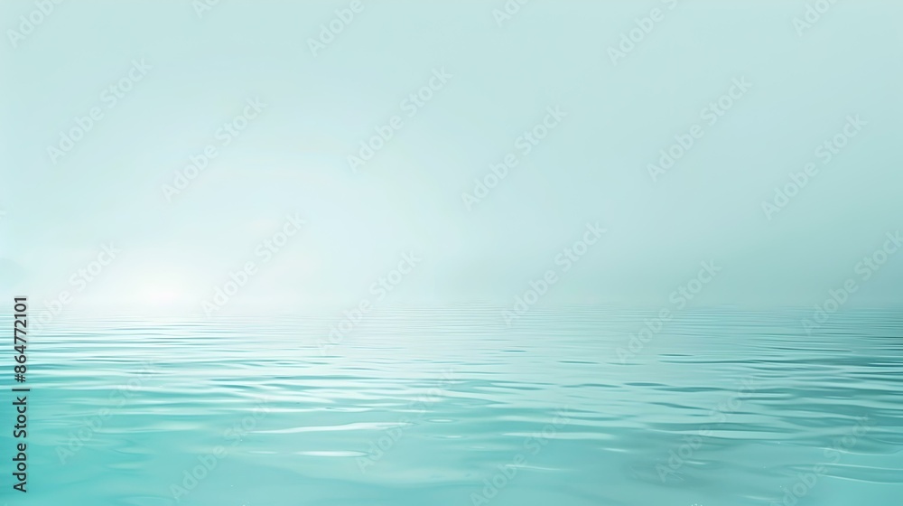 Fototapeta premium Gradient light aqua to aquamarine abstract banner