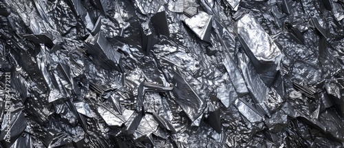Panoramic close-up, high detail scan of zinc material, Generative AI © Starlight