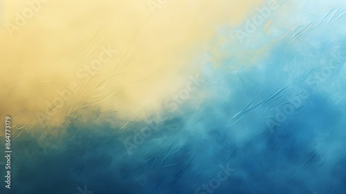 Gradient light cornflower blue to yellow abstract effect photo