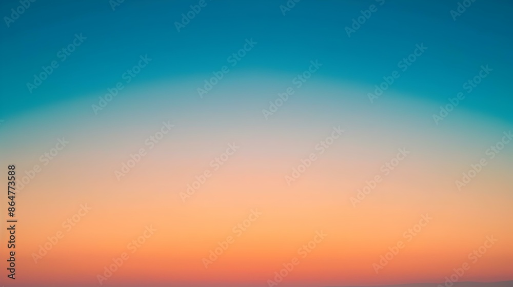 Naklejka premium Gradient light orange to deep sky abstract effect