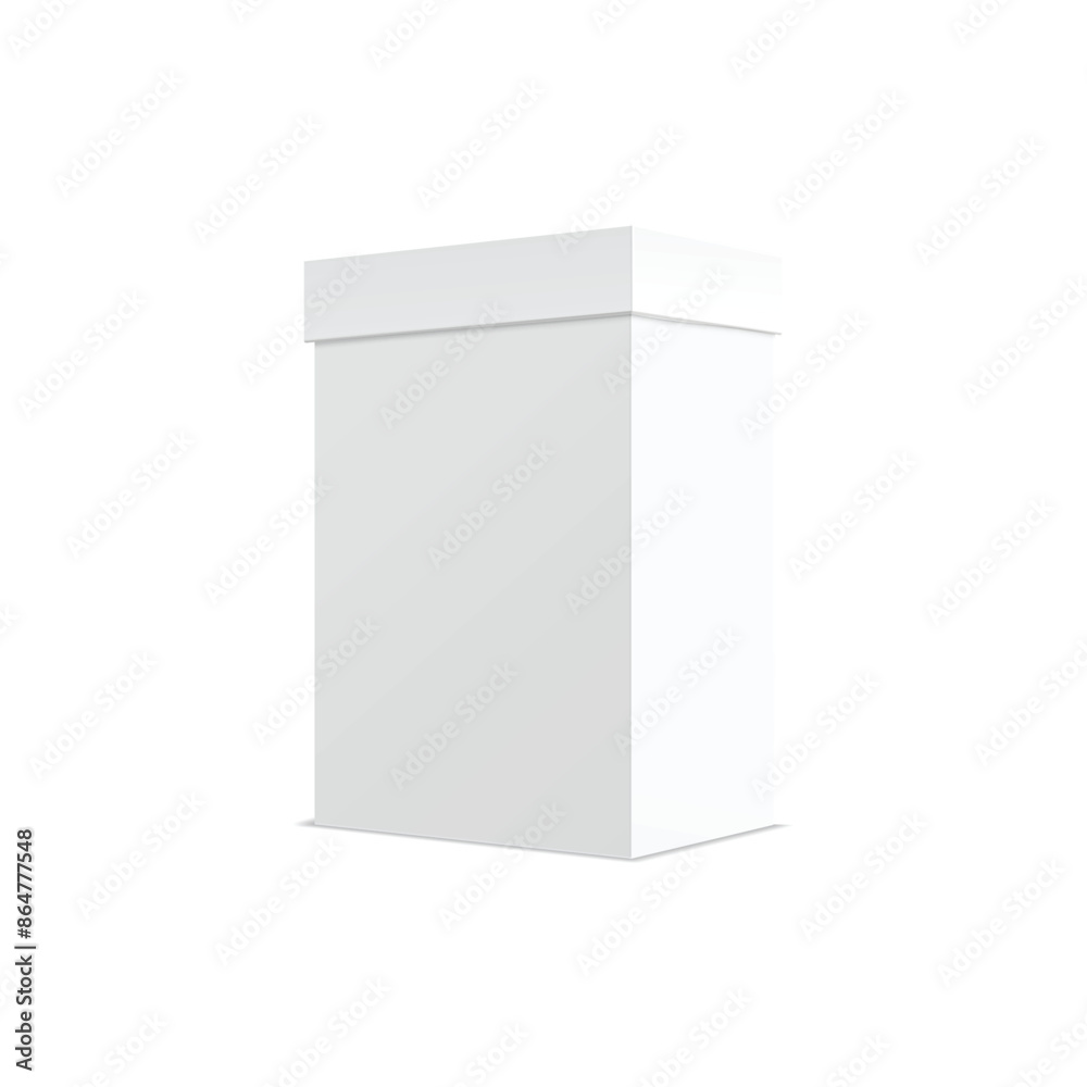 Realistic closed cardboard box mockup. Vector Realistic closed cardboard box mockup. Vector