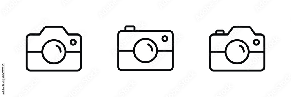 Camera icon set vector Camera icon set vector
