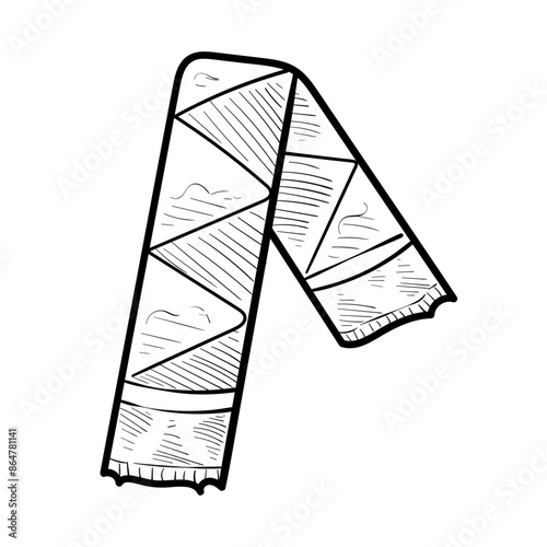 scarf handdrawn illustration