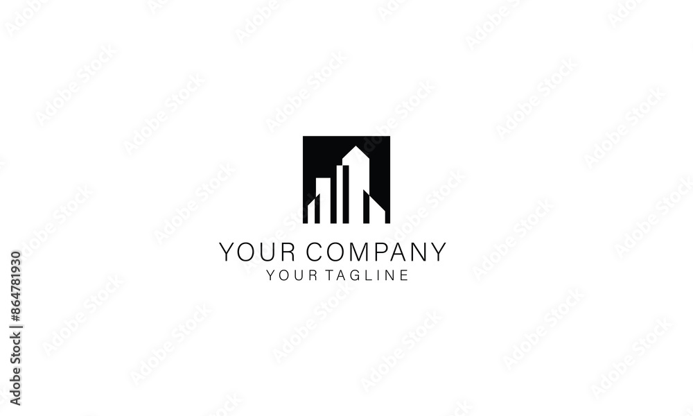 Real estate logo emblem contruction Real estate logo emblem contruction