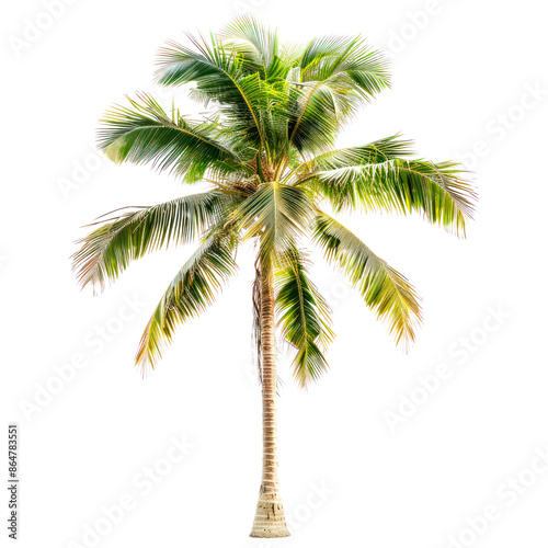 tree of coconut isolated on white background