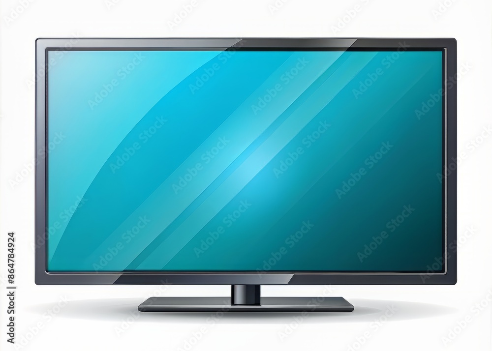 Modern flat screen television icon in sleek vector design, symbolizing home entertainment and cutting-edge technology, isolated on a clean background. Modern flat screen television icon in sleek vector design, symbolizing home entertainment and cutting-edge technology, isolated on a clean background.