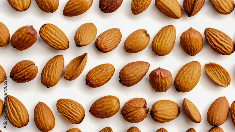 almond full-size beautifully on a clean white background almond full-size beautifully on a clean white background