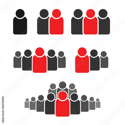 Business people crowd concept silhouette