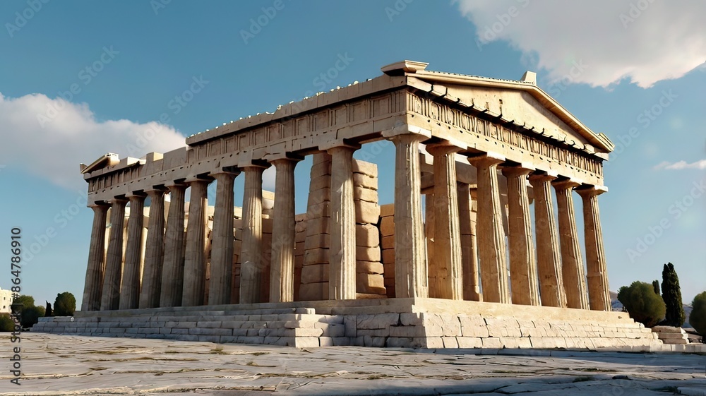 Obraz premium Ancient Greek Parthenon A Modern Complex