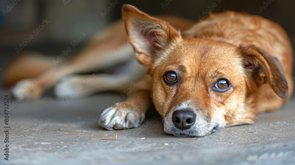 Portrait of a Loyal and Cute Dog Portrait of a Loyal and Cute Dog