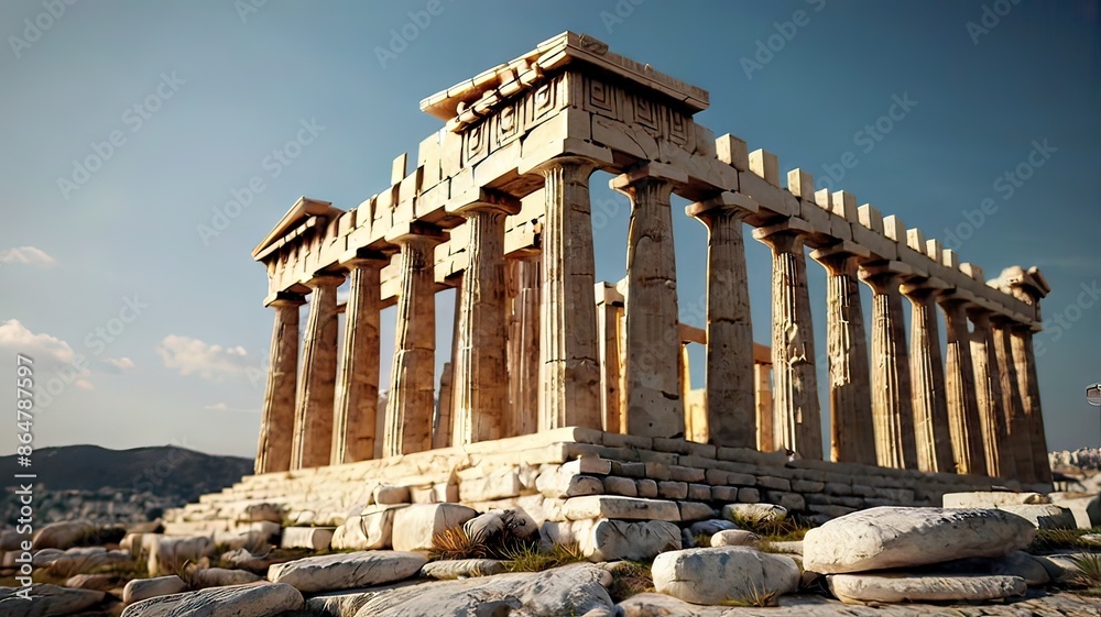 Obraz premium Ancient Greek Parthenon A Modern Complex