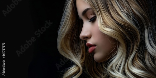A beautiful blonde woman with long hair.
