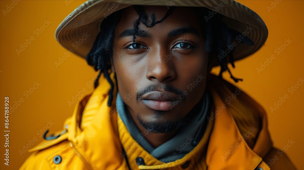 A man with dreadlocks wearing a hat.
