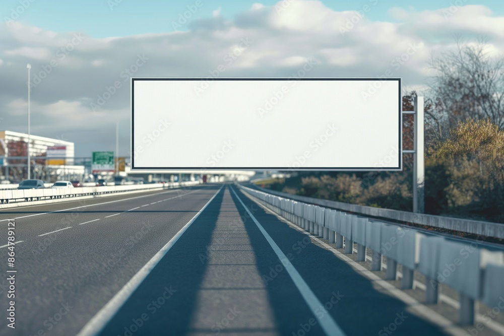blank mock up in the highway by generative ai blank mock up in the highway by generative ai