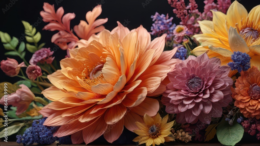 Close-up of Colorful Flowers. Close-up of Colorful Flowers.