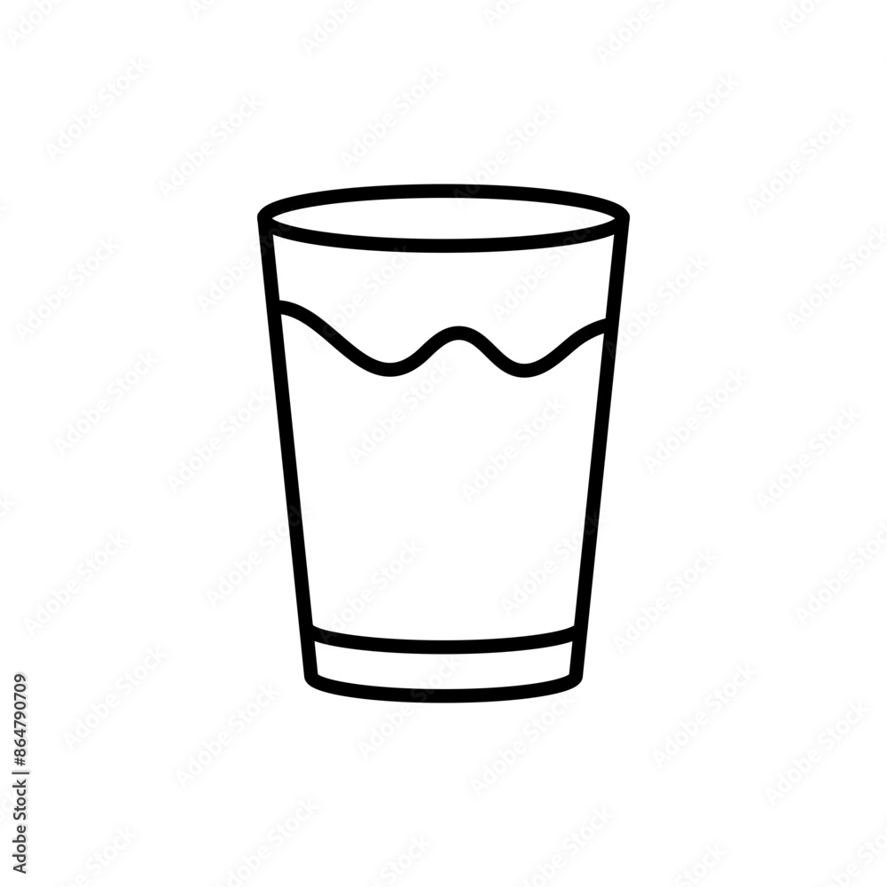 Glass Icon for Beverage Advertising and Drink Menus Glass Icon for Beverage Advertising and Drink Menus