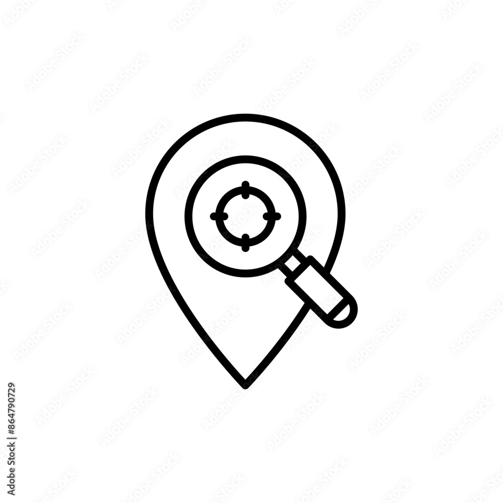 Search Location Icon for GPS Navigation and Travel Apps Search Location Icon for GPS Navigation and Travel Apps