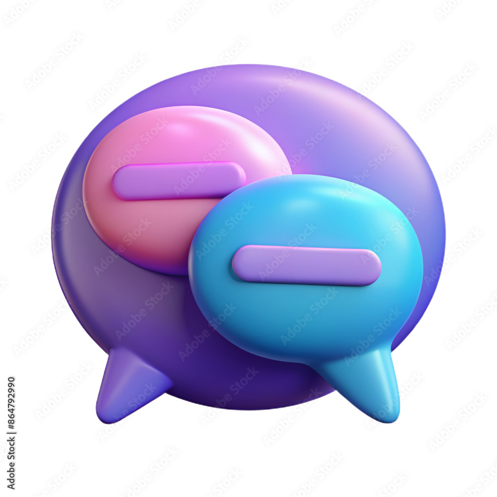 Fototapeta premium 3D chat icon 3D chat symbol chat photo