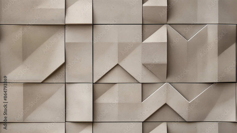 Off White Abstract Geometric Concrete Wall Art, Seamless Tile Pattern Off White Abstract Geometric Concrete Wall Art, Seamless Tile Pattern