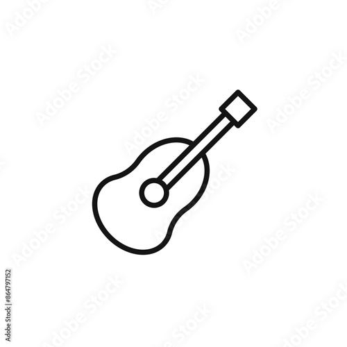 Guitar Icon for Music Store Advertising and Performance Flyers
