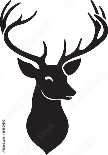 A Deer  head Illustration vector .