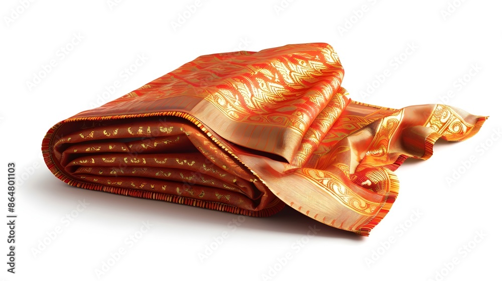 Elegant Pha Biang Shoulder Cloth with Intricate Traditional Patterns Elegant Pha Biang Shoulder Cloth with Intricate Traditional Patterns