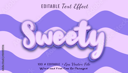 sweety 3d text effect design