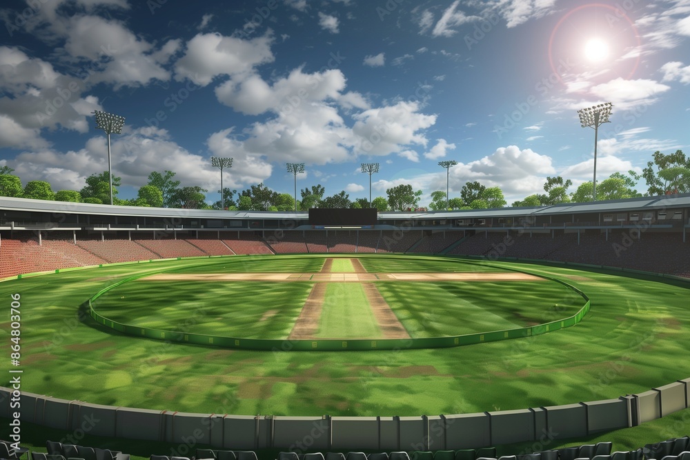 cricket stadium by generative ai