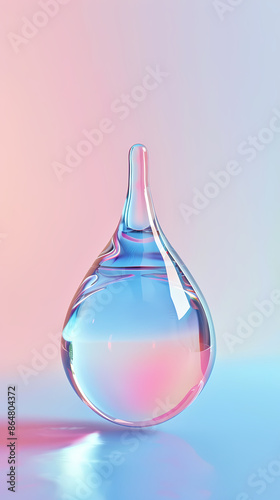 Minimalist gradient style water drop